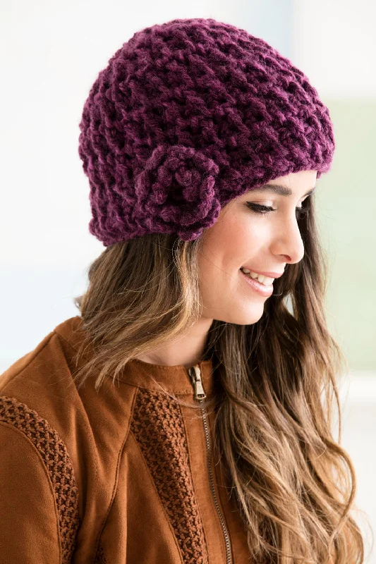 beanies for long days outdoors-  Plum Perfect Hat (Crochet)