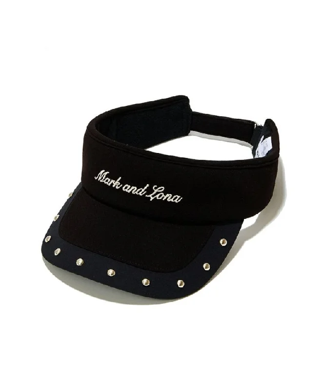 beanies for cozy outings-  Unisex Royal Stud Sunvisor Black