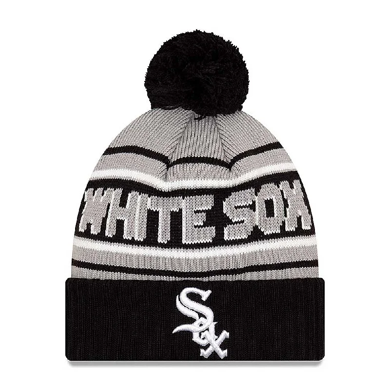 beanies with pompom for extra warmth-  Chicago White Sox Cheer Pom Knit Hat