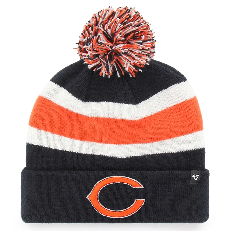 beanies for outdoor activities-  Chicago Bears Breakaway Pom Top Cuff Knit Hat