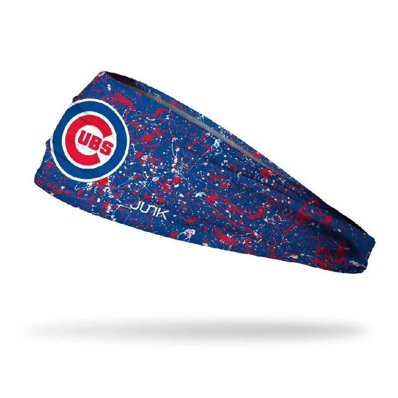 beanies for ski trips-  Chicago Cubs Splatter Paint Headband