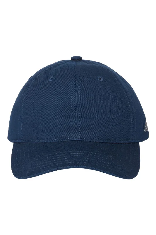 Men's hats for weekend trips-mens hats for outdoor explorers-Adidas Mens Sustainable Organic Relaxed Snapback Hat - Collegiate Navy Blue