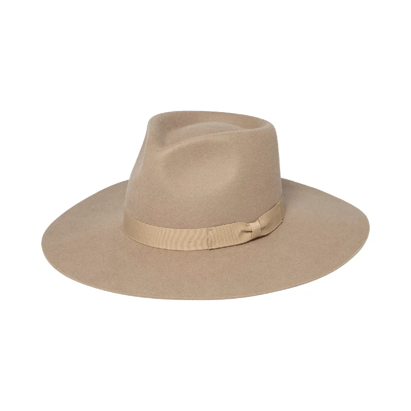 women's crochet bucket hats for fun, summery style-The Julian - Wool Felt Stiff Brim Fedora