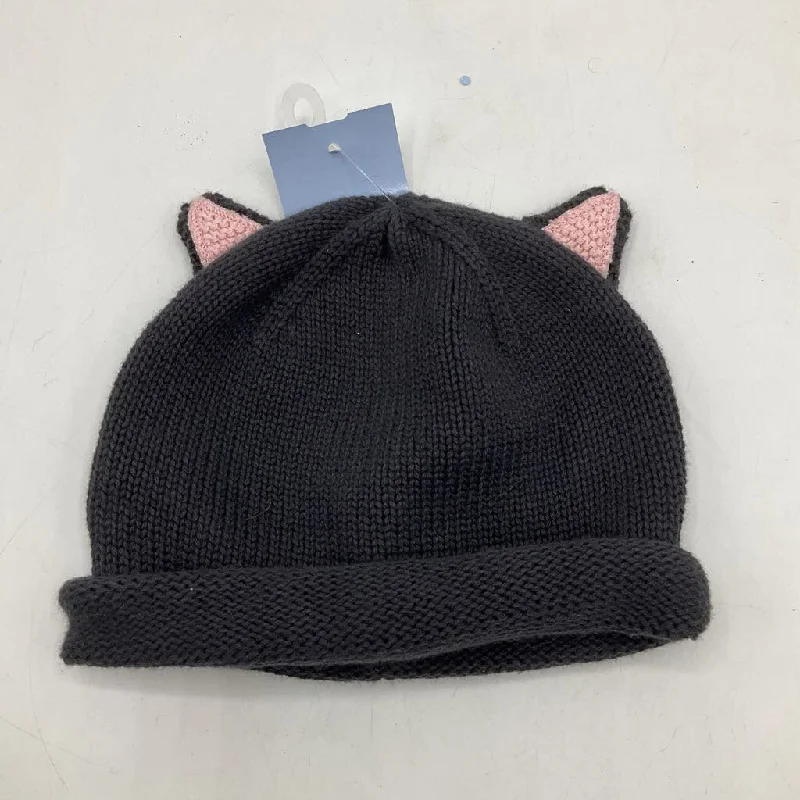 beanies with trendy pompom-  Size XS: Hanna Andersson Black Knitted Hat W/Ears