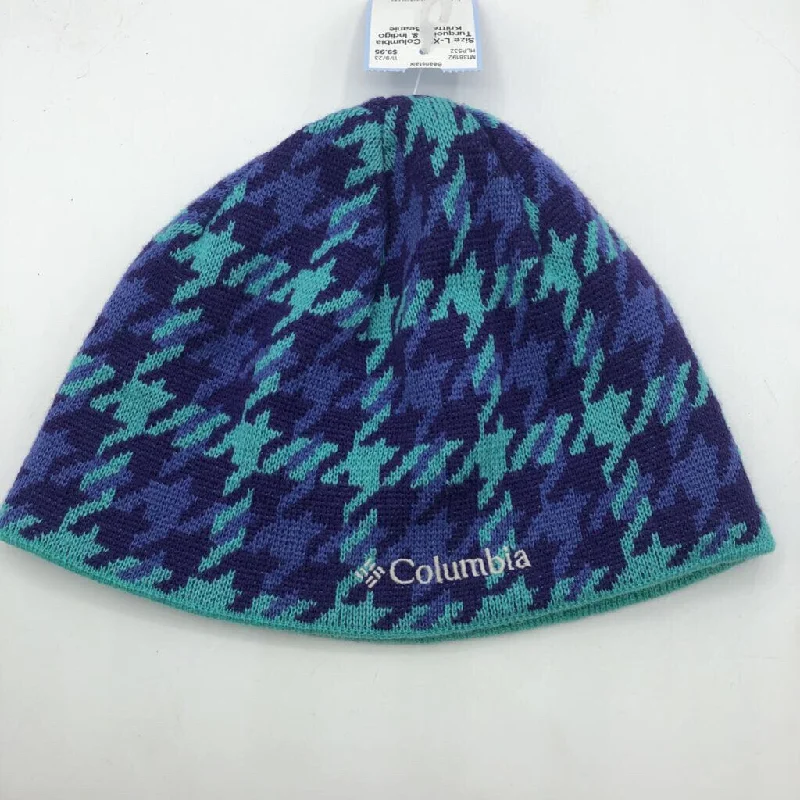 beanies with playful designs-  Size L-XL: Columbia Turquoise & Indigo Knitted Beanie