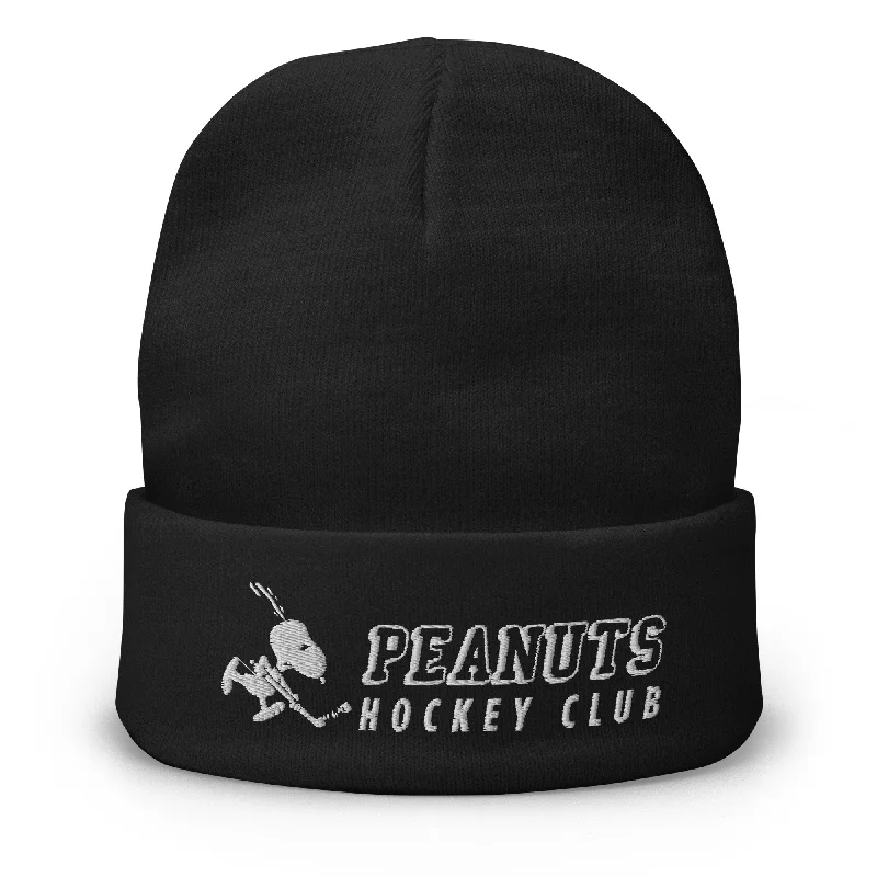 beanies with windproof design-  Snoopy Hockey Club Knit Beanie