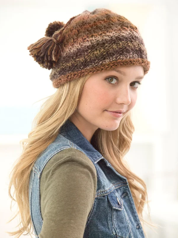 beanies with heavy knit-  Half Caf Hat (Knit)