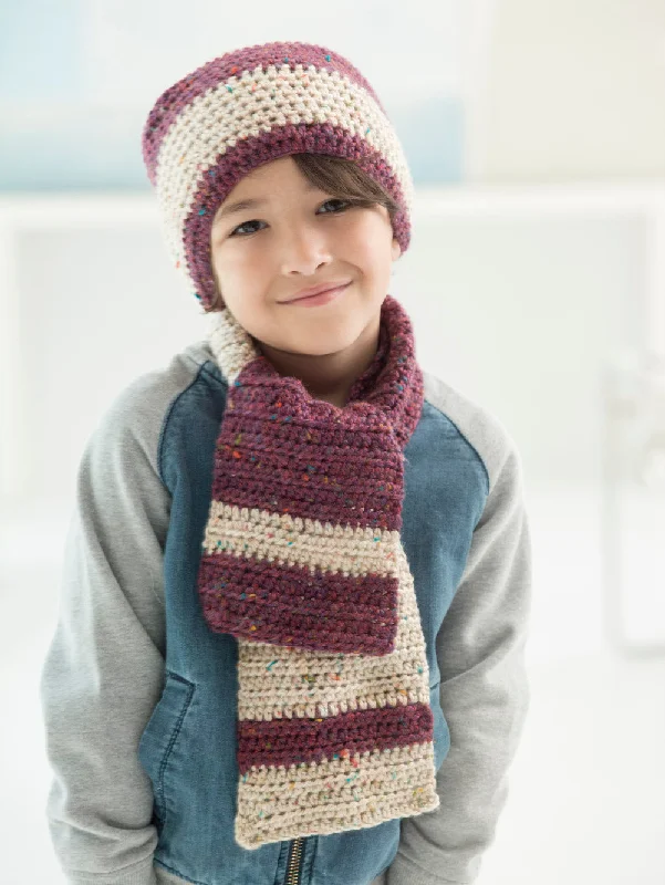 beanies with warm wool blend-  Next Generation Hat And Scarf (Crochet) - Version 2