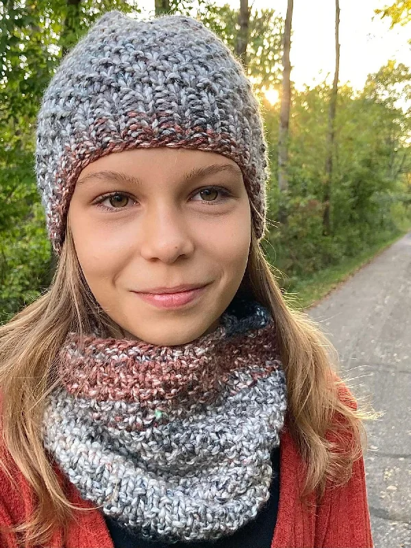 beanies for hiking and backpacking-  Knit Kit - Aria Hat and Cowl