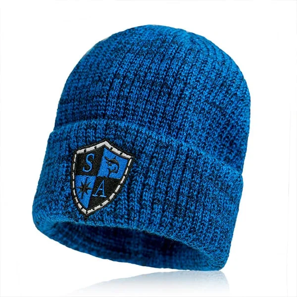 women's wool fedoras for a sophisticated touch-Wool Beanie | Mixed Royal Blue