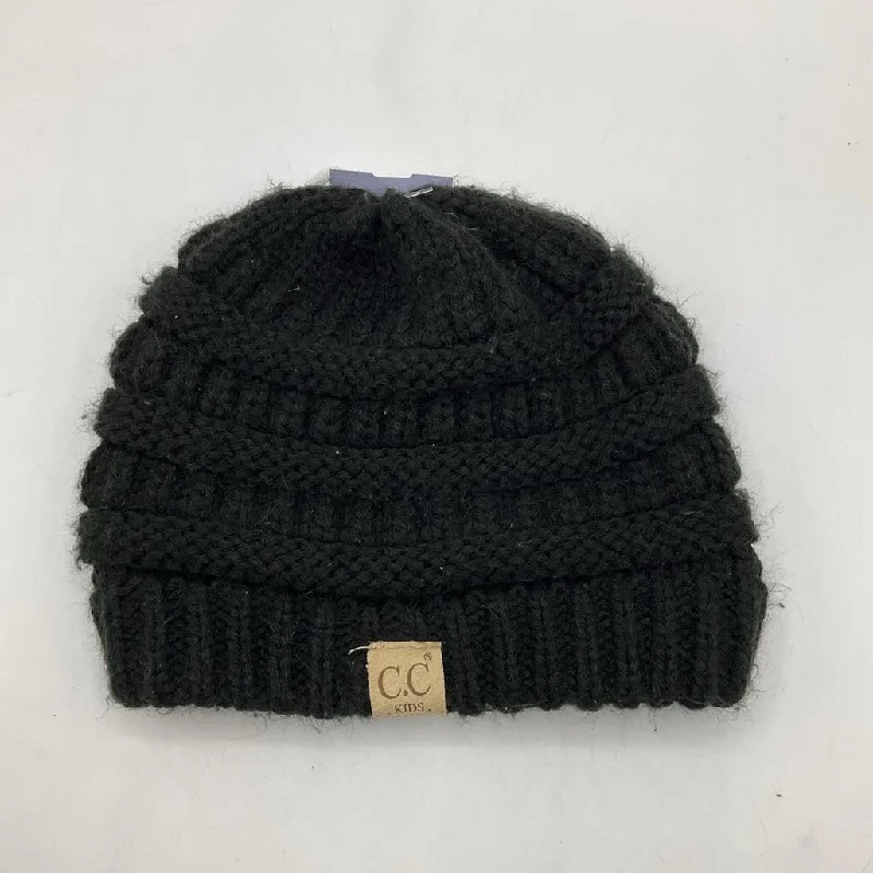 beanies with functional features-  Size M: C.C Kids Black Knitted Winter Hat