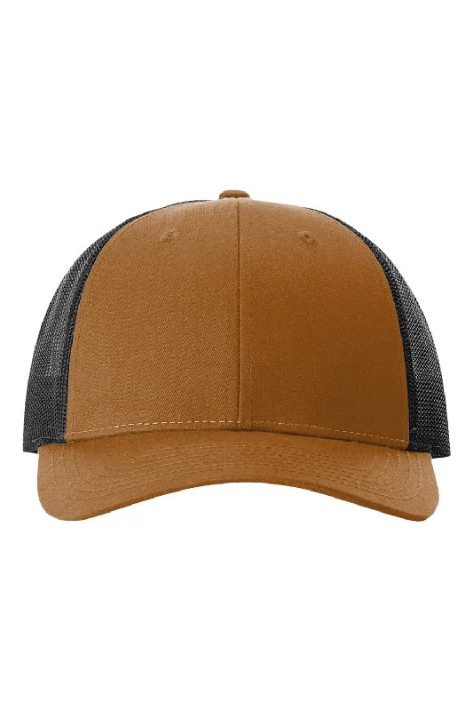 Men's hats for fashion-conscious travelers-mens hats with bold designs-Richardson Mens Snapback Trucker Hat - Carmel/Black