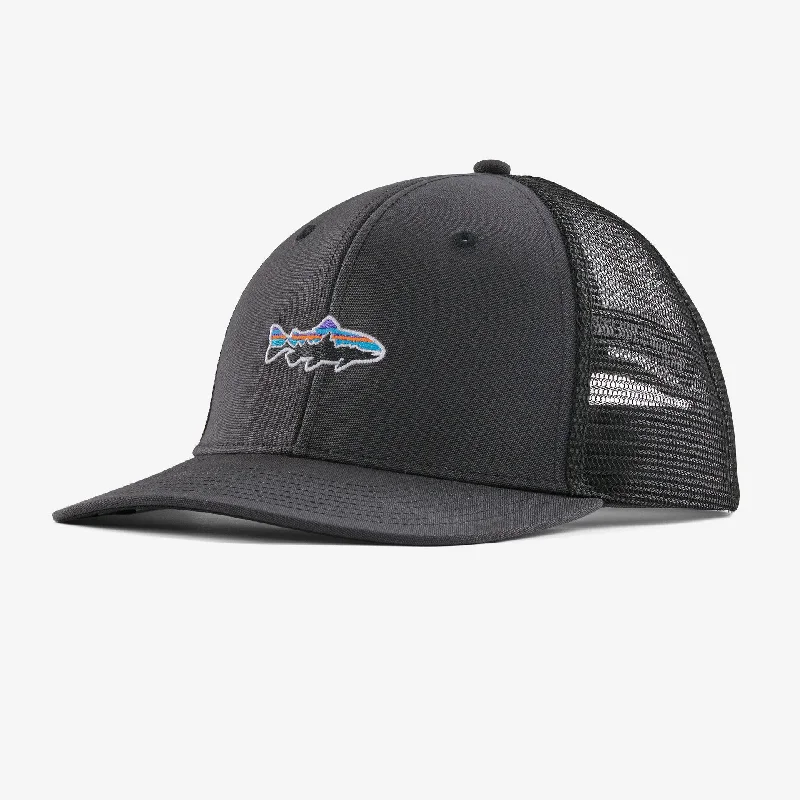 beanies for all-day wear-  Stand Up Trout Trucker Hat Ink Black ALL