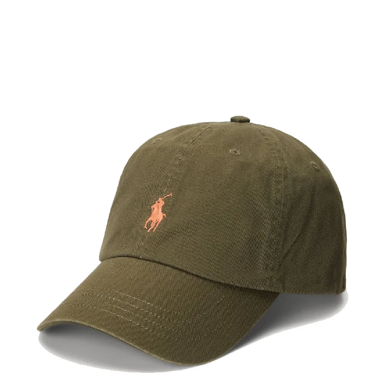 Baseball caps with fun and quirky designs-Polo Ralph Lauren Cotton Chino Baseball Cap Canopy Olive