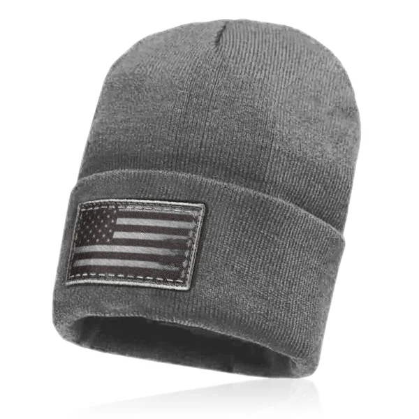 beanies with functional features-  Classic Beanie | Blackout American Flag