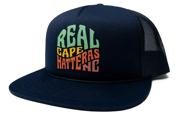 beanies for running-  REAL Retro Badge Hat-Navy