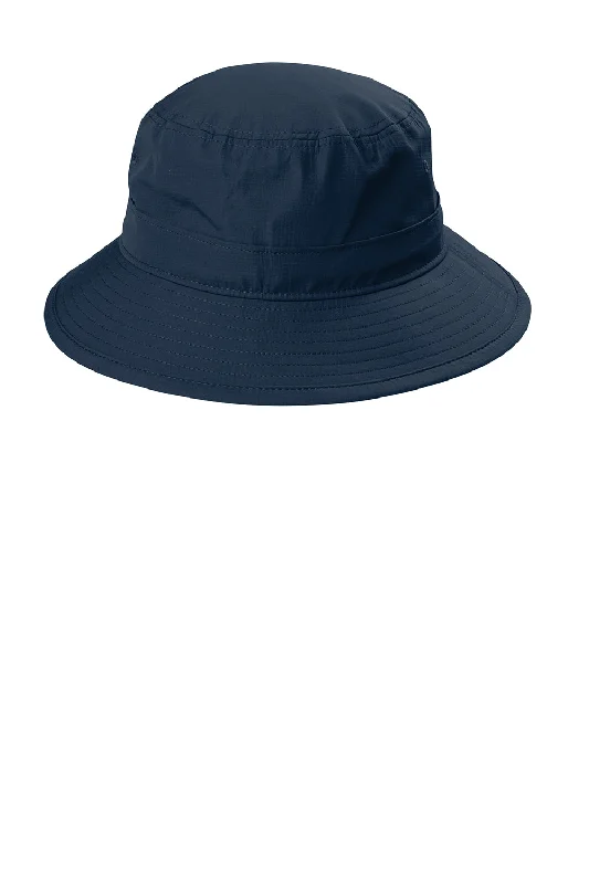 Bucket hats for exploring with ease-Port Authority Mens Moisture Wicking Bucket Hat - Dress Navy Blue