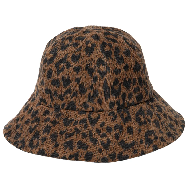 Bucket hats for protecting against harmful UV rays-Roxie - 6 Panel Bucket Hat with Leopard Pattern