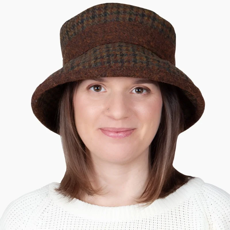 beanies for kids with pompom-  Harris Tweed® Derby Hat