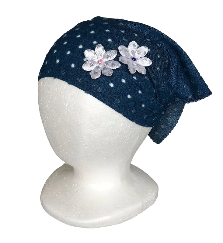 beanies for beach trips-  Jeans Bandana Hat for Girls