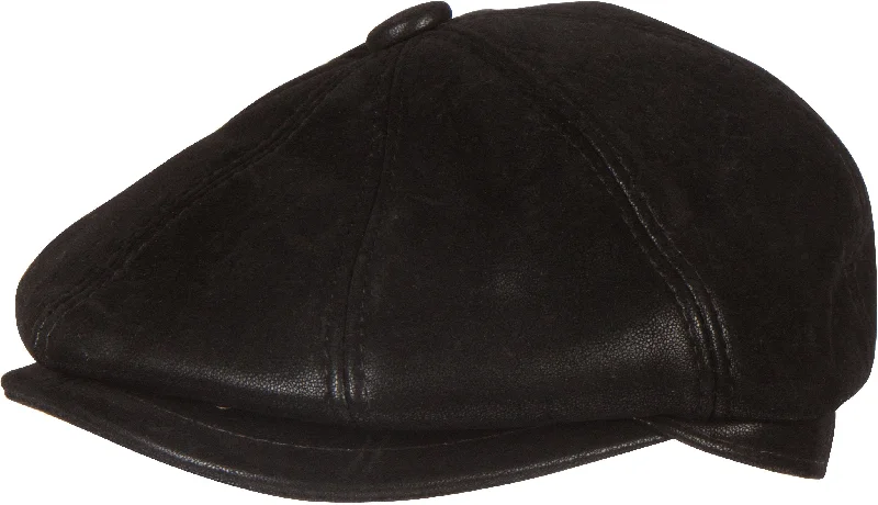 beanies for men-  Sakkas Milo Newsboy Cabby Hat Flat Cap Embossed Matte Convertible Insulated