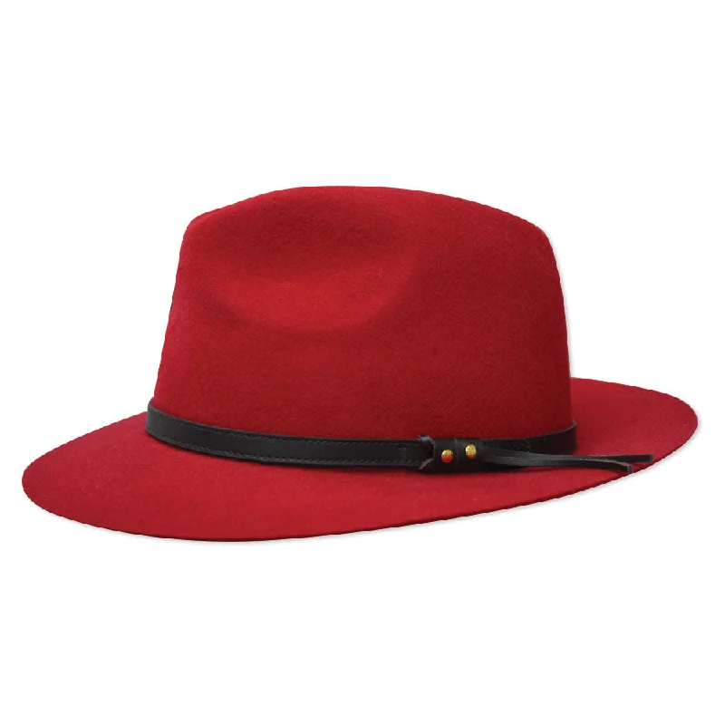 women's bucket hats for stylish outdoor sun coverage-Thomas Cook Jagger Wool Felt Hat - Red - TCP1916002