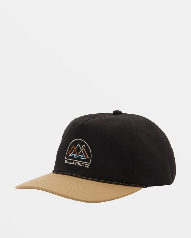 beanies for extreme cold-  Billabong Adiv Strapback Hat-Black/Tan