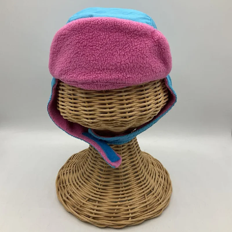 beanies with ear covers-  Size OS: Columbia Light Blue & Pink Fleece Lined Winter Hat