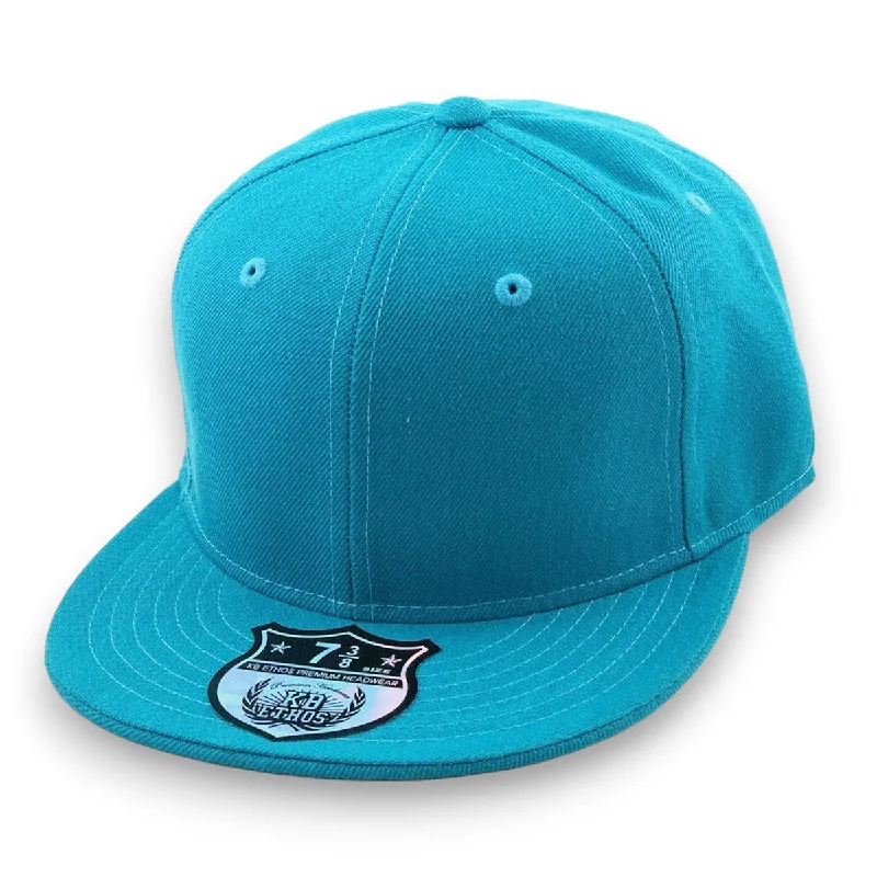 Baseball caps with tropical vibes-Aqua- Structured and Fitted Baseball Cap