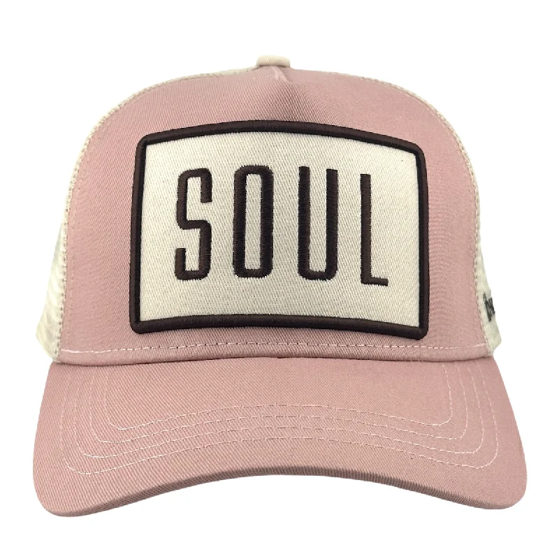 beanies with cable knit-  Soul Trucker - Dusty Rose