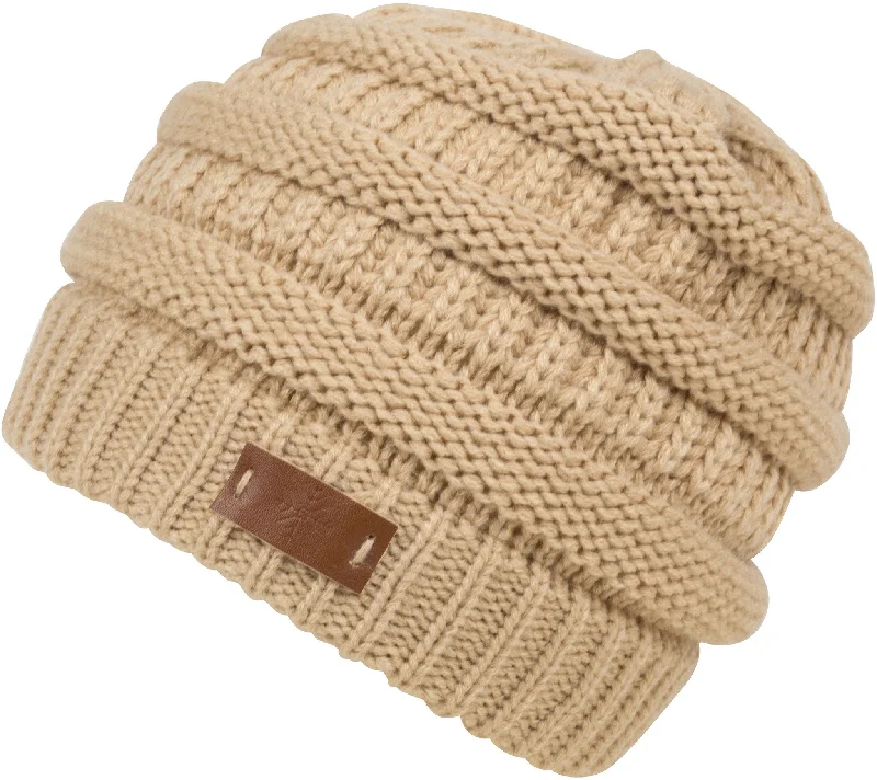 beanies for skiing-  Sakkas Beehive Cable Knit Modern Beanie