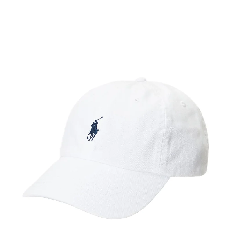 Baseball caps for city style-Polo Ralph Lauren Cotton Chino Baseball Cap White / Newport Navy