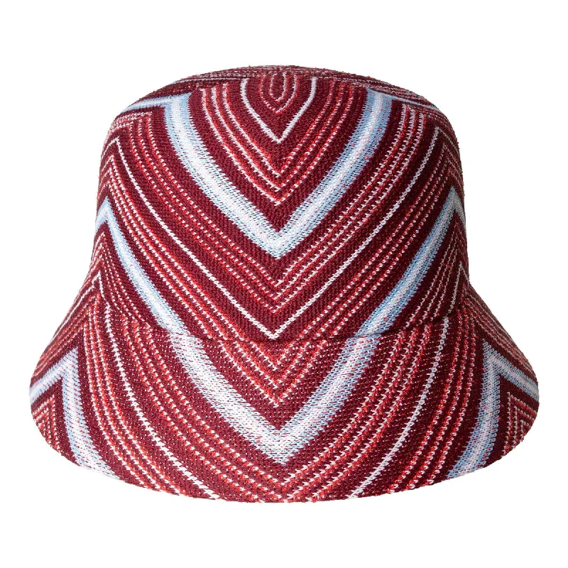 Bucket hats for adding flair to your summer wardrobe-Kangol Tropic Diagonal Stripes Bucket Hat