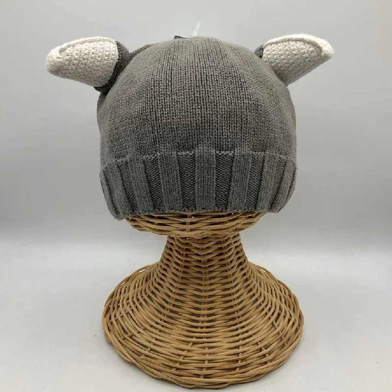 beanies for skiing and snowboarding-  Size M: Hanna Andersson Grey/White Crochet Hat W/Horns