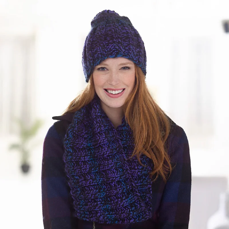 beanies for winter fashion-  Moody Hues Hat And Cowl (Knit)