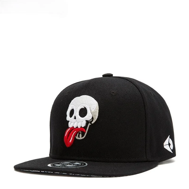 Baseball caps for street style-Men's Hip-pop Skull Baseball Caps