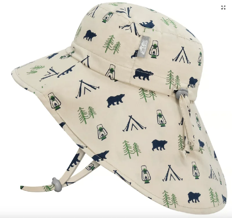 beanies for chilly mornings-  Size L (2-5): Jan & Jul Cotton Adventure Hat - Bear Camp