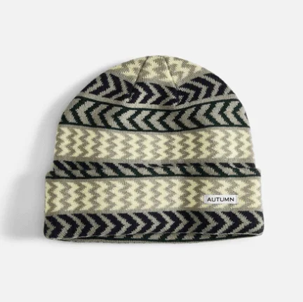 beanies with moisture-wicking properties-  Autumn Chevron Beanie