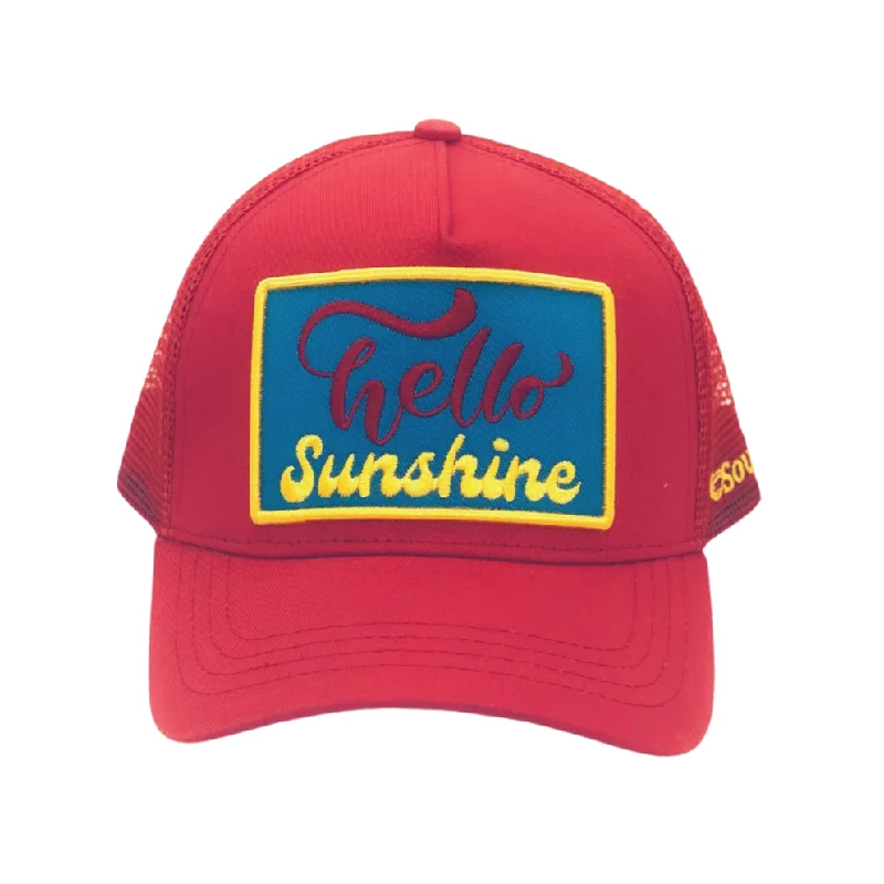 soft beanies-  Hello Sunshine Trucker - Red