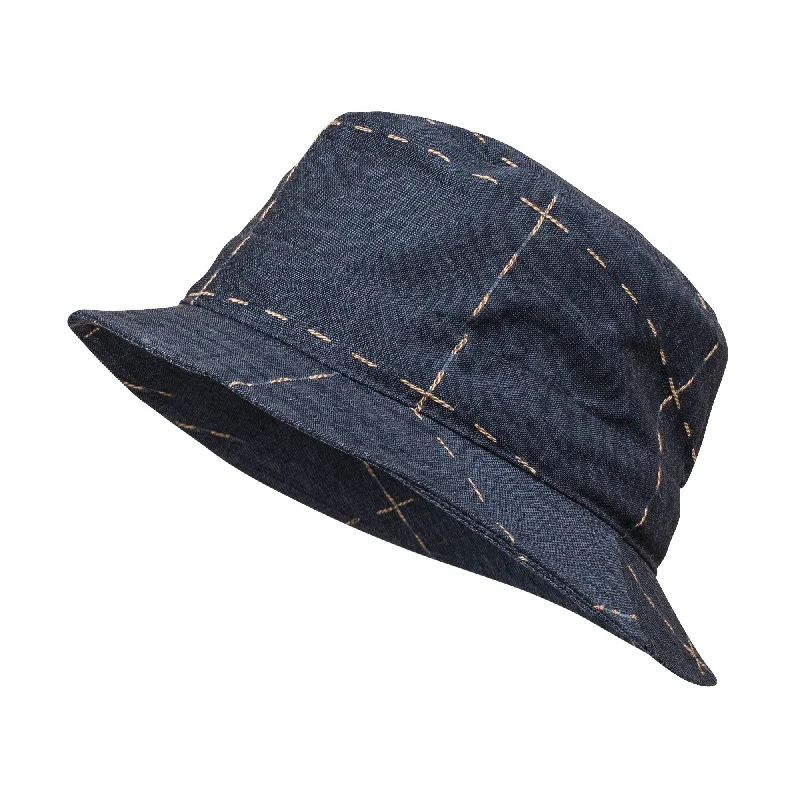 Bucket hats for the perfect beach vacation look-Dobbs Tamworth Linen Blend Bucket Hat