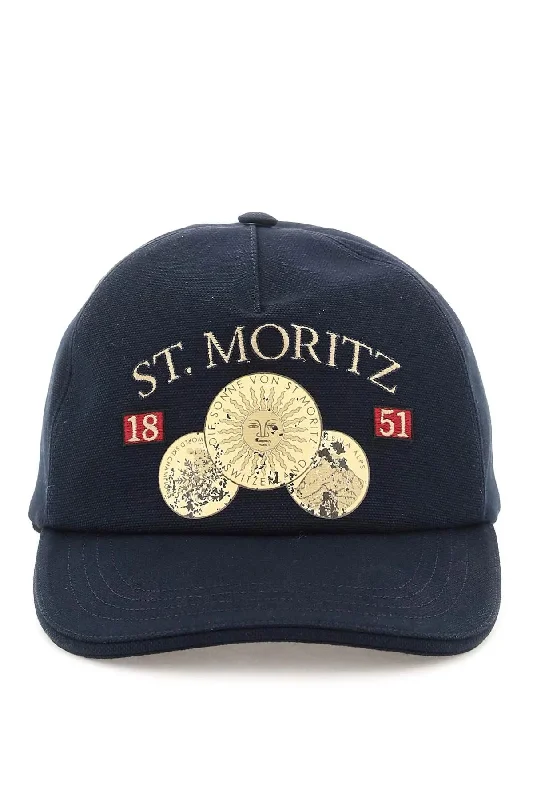 Baseball caps for a comfortable outdoor look-BALLY Men's St Moritz Midnight Blue Baseball Cap