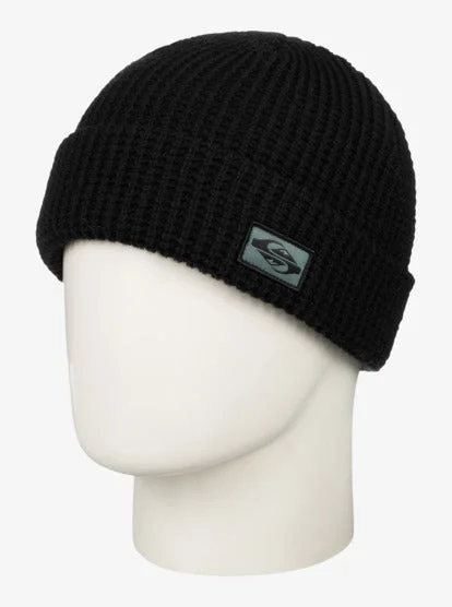 beanies for hiking and camping-  Quiksilver Tofino Beanie - BLACK