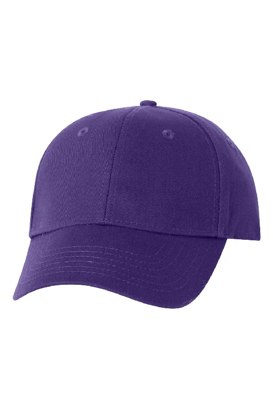 Men's hats for cold-weather travel protection-mens hats trendy daily wear-Valucap Mens Chino Adjustable Hat - Purple