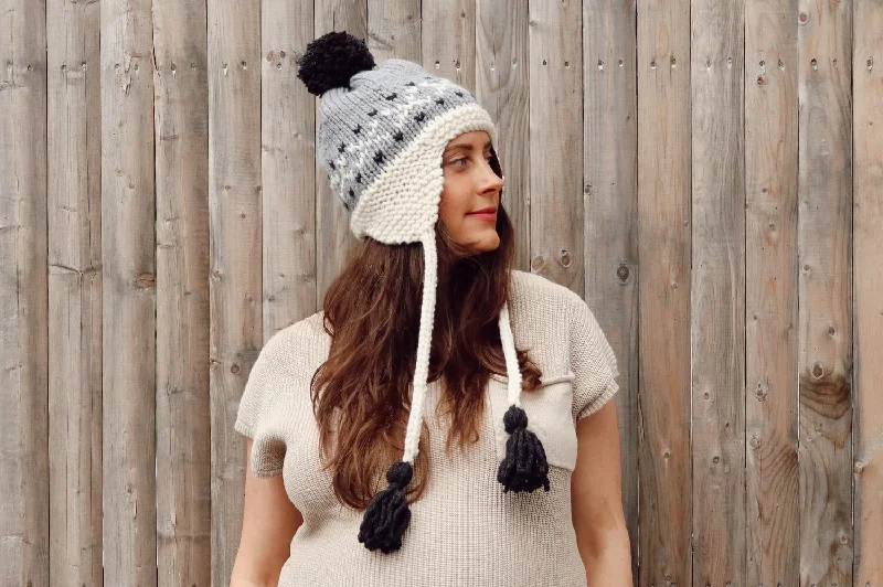 beanies for hiking and camping-  Belleayre Earflap Hat (Knit)