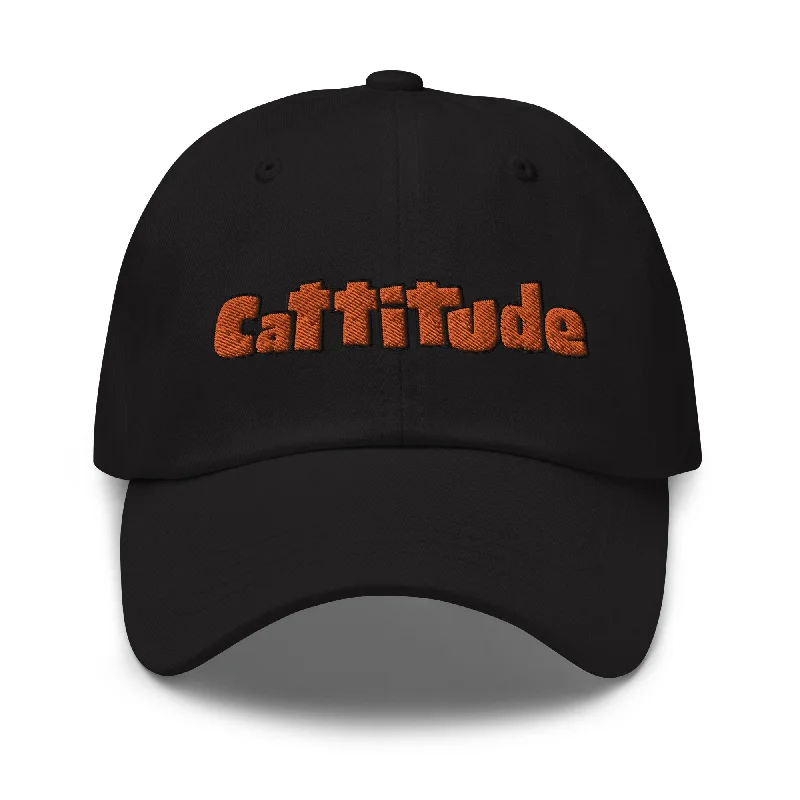 slouchy beanies for winter-  The Garfield Movie Cattitude Embroidered Dad Hat