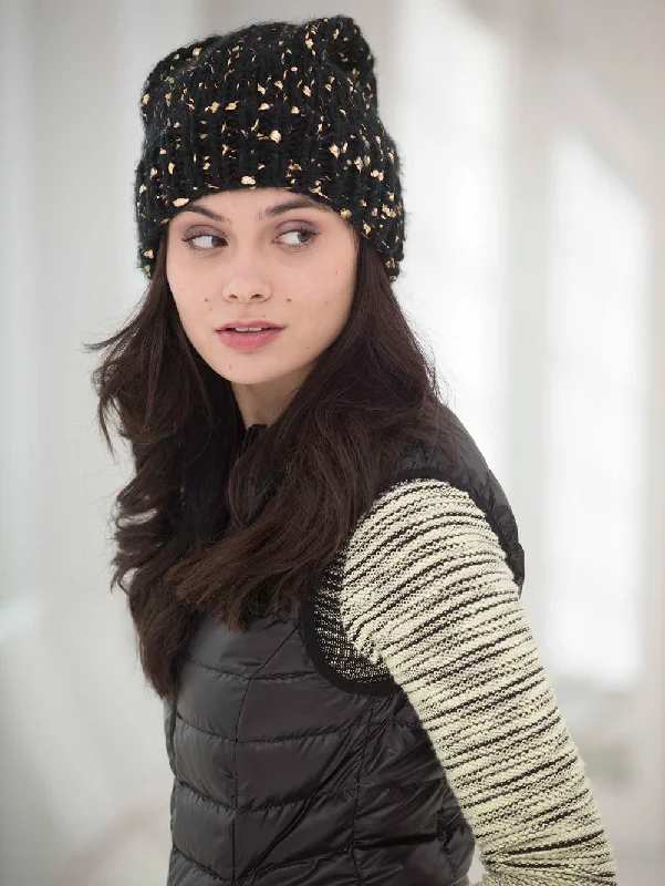 beanies for all-day wear-  Glitter Blizzard Hat Pattern (Knit)