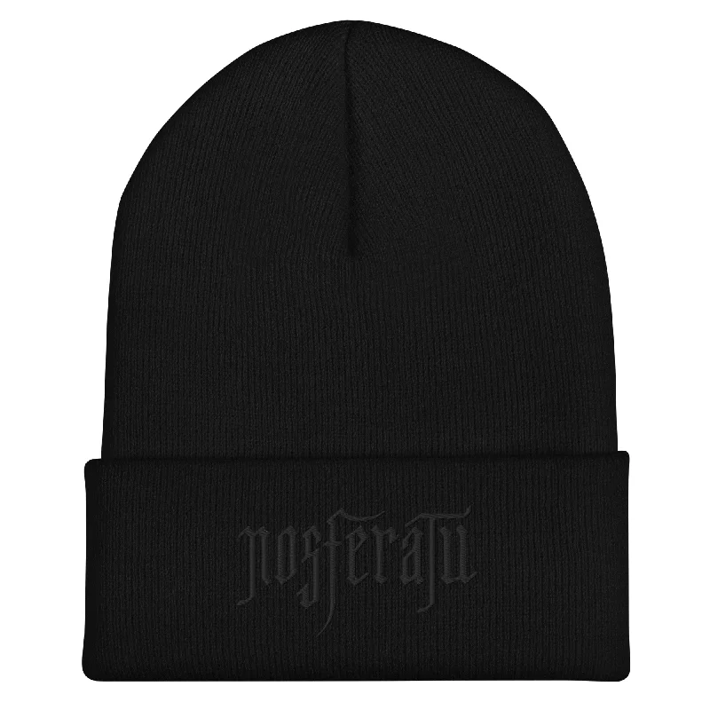 beanies for fashion-  Nosferatu Embroidered Beanie