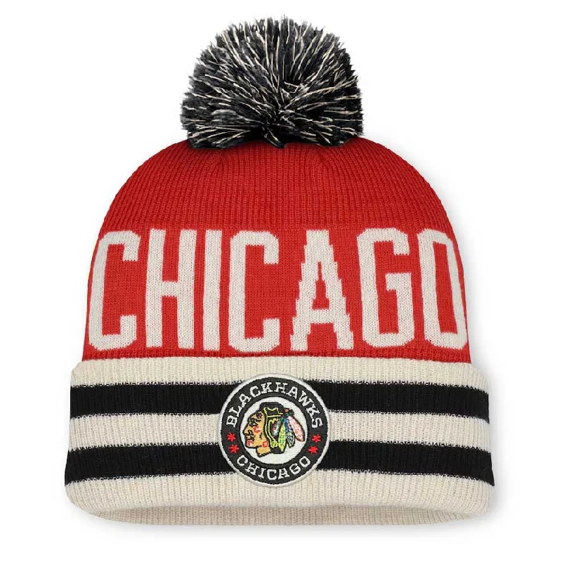 beanies for long snow days-  Chicago Blackhawks 2025 Winter Classic Knit POM Hat