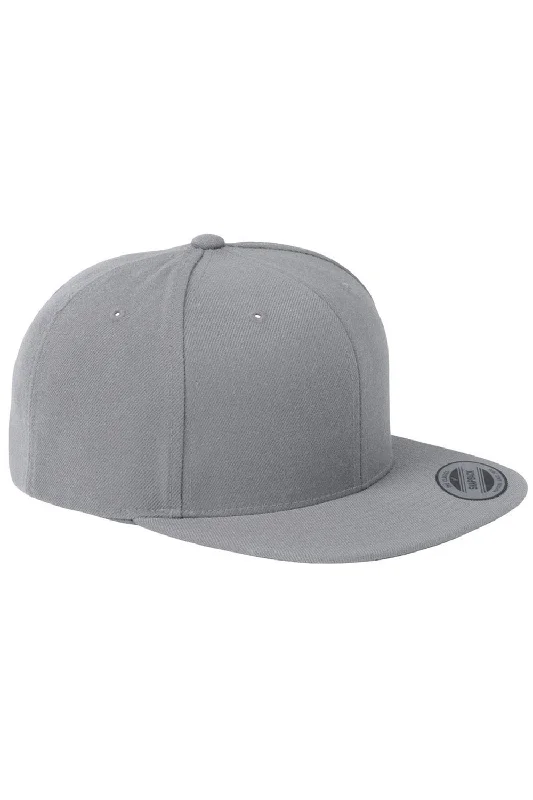 Men's hats for fashion-forward winter wear-mens hats fashionable and durable-Yupoong Mens Adjustable Hat - Silver Grey