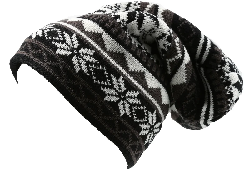 beanies with soft fabric-  Sakkas Ciro Warm and Soft Everyday Casual Slouchy Beanie Mink Like Lining